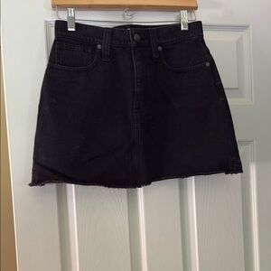 Classic Black Denim Skirt